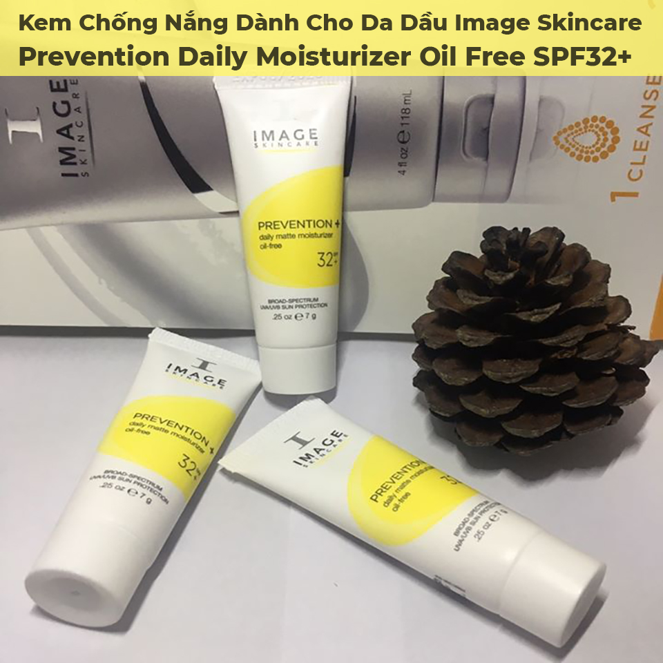 Kem chống nắng Image SPF 32 Prevention+ daily matte moisturizer oil-free (7g)