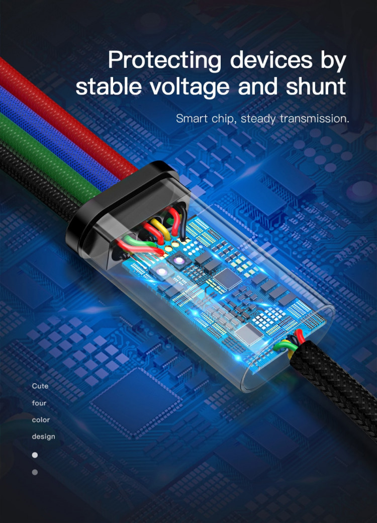 Cáp sạc 4 trong 1 Baseus rapid series 4 ( hàng chính hãng)