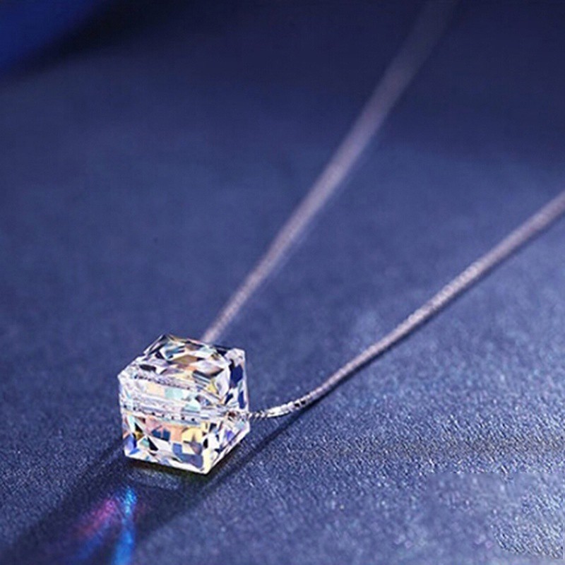 Vòng Cổ Bạc, Dây Chuyền Bạc Ý TNC JEWELLERY 925 Mặt Đá Pha Lê Cao Cấp Cho Nữ