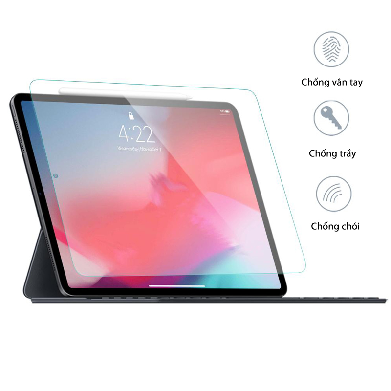 Miếng dán màn hình kính cường lực cho iPad Pro 12.9 2020 / iPad Pro 12.9 2018 hiệu JCPAL iClara 9H (mỏng 0.2 mm, vát cạnh 2.5D, chống trầy, chống va đập) - Hàng chính hãng