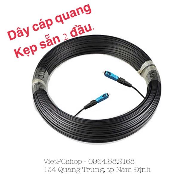 Dây cáp quang 1FO, đã kẹp sẵn 02 đầu, test Ok trước khi giao