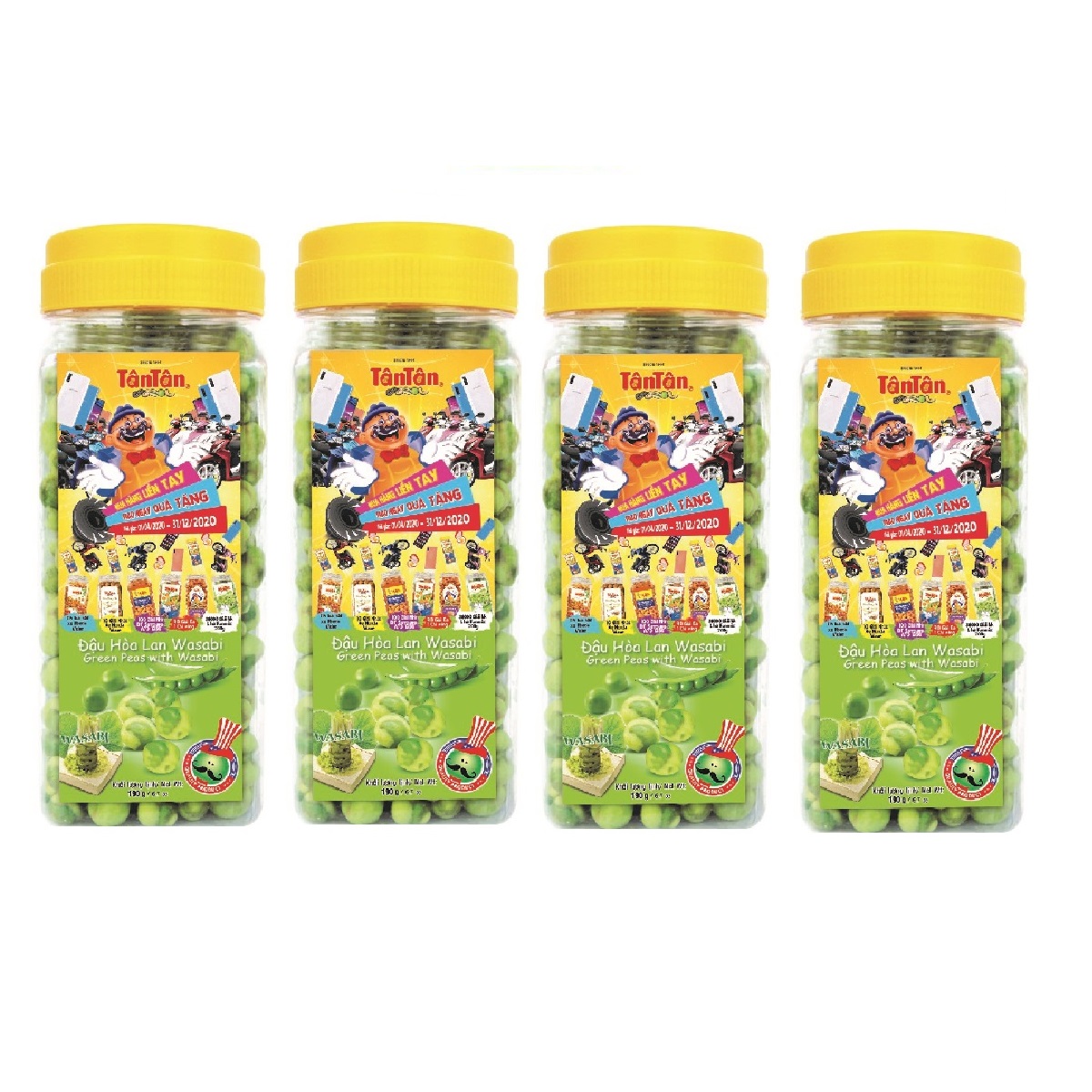 Combo 4 hủ Đậu Hòa Lan Wasabi 190g