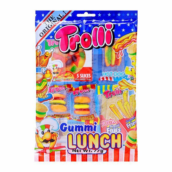 Thùng 12 gói Kẹo dẻo Trolli Gummi Lunch 77gr