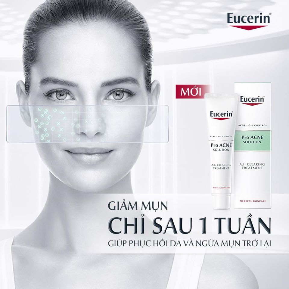 Tinh chất giảm mụn, mờ vết thâm Eucerin ProAcne A.I Clearing Treatment 40ml (Nhập khẩu)