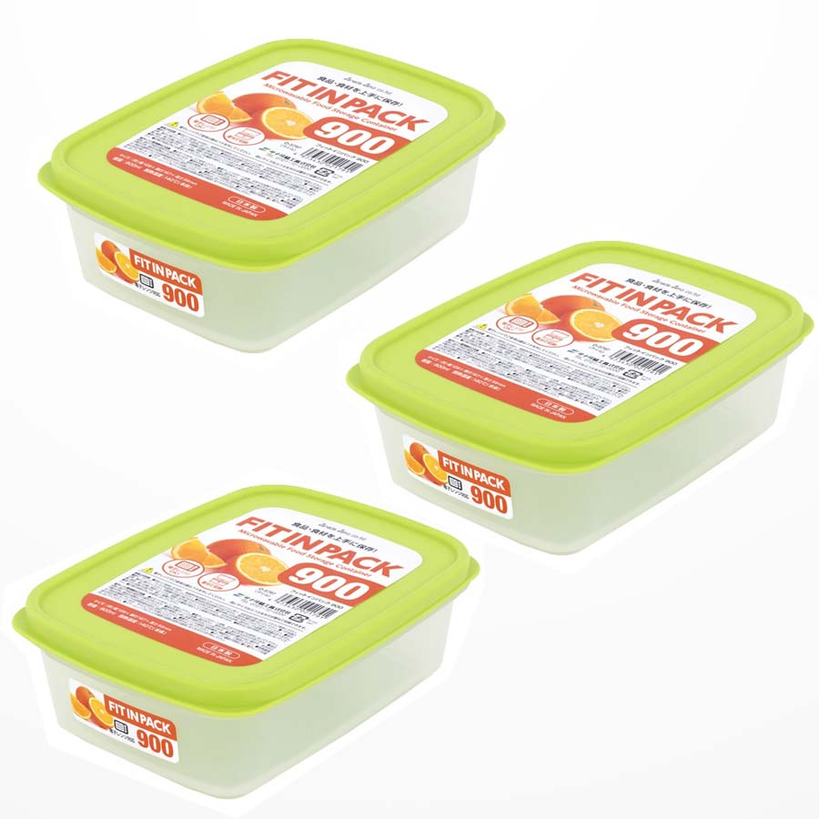 Bộ 3 hộp chứa thực phẩm Fitin Pack  cao cấp tiện dụng cho mọi gia đình - Hàng nội địa Nhật