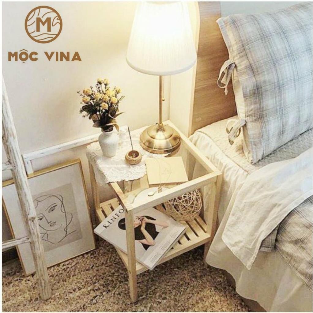 Tủ Đầu Giường Kệ Đầu Giường Mặt Kính Phong Cách Hàn Quốc Mộc Vina