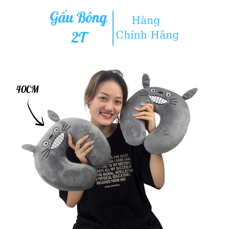 Gấu Bông Gối Ôm Gối Cổ Chữ U ToToRo 2T Vải Nhung Co Giãn