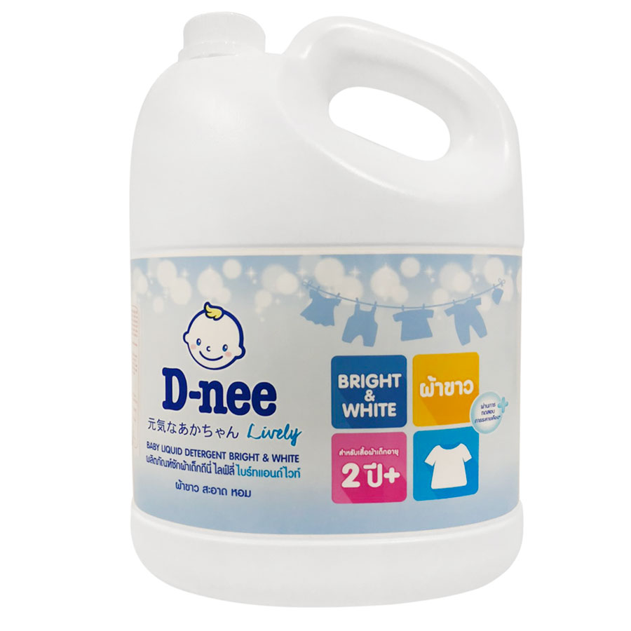 Dung Dịch Giặt Quần Áo Cho Bé D-Nee - Chai 3000ml (Trắng)