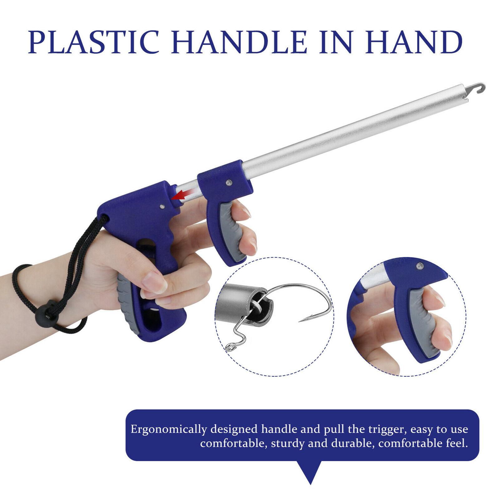 Fish Hook Remover Fishing Tackle Spring-Loaded Handle Saltwater Fishing Hook Extractor Fishing Line Removal Accessories
