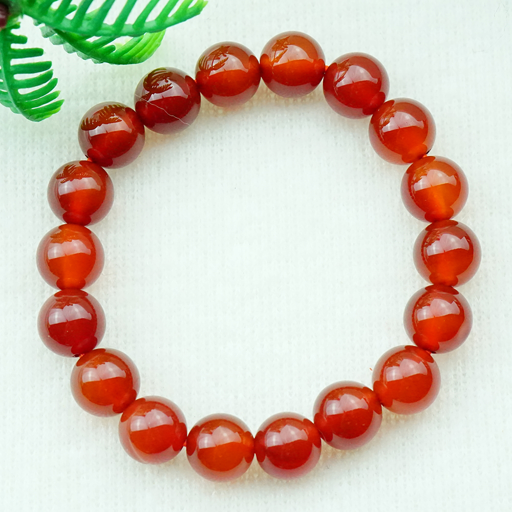 Vòng tay mã não đỏ tự nhiên 10 mm