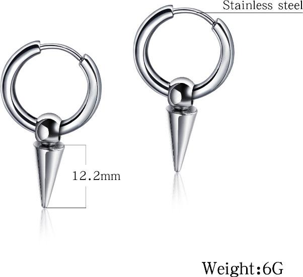 Bông Tai Nam Khoen Tròn KPOP Chất Liệu Thép Titan Không Đen Không Dị Ứng TT 2268 - 1 Cặp