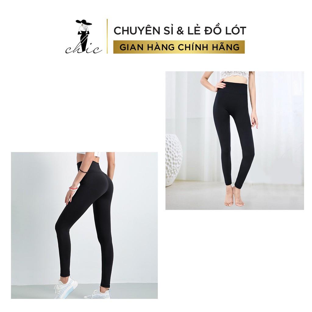 Quần LEGGING CBTLEGG02 Quần Nữ CHIC Nâng Mông Lưng Cao Dáng Đẹp Chất Liệu Vải Cotton