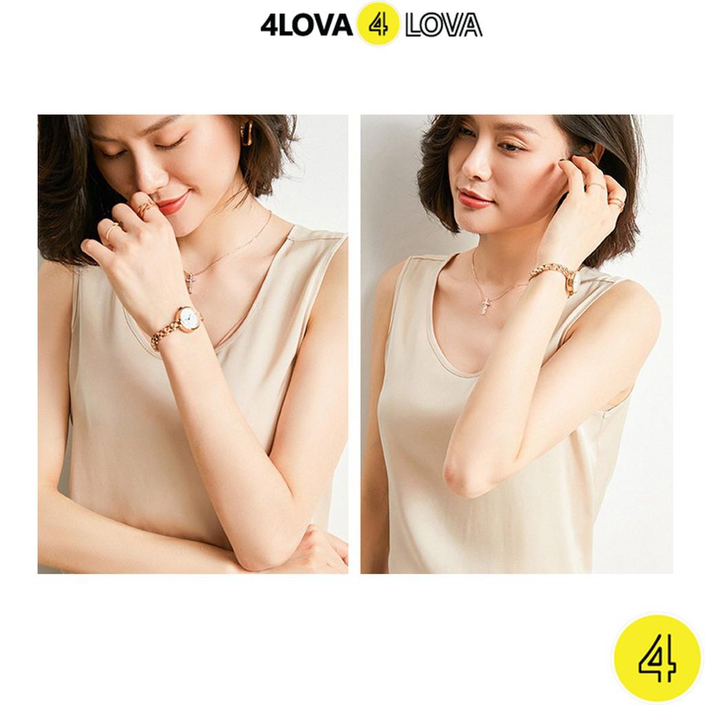 Áo sát nách nữ cổ tròn 4LOVA chất lụa satin cao cấp