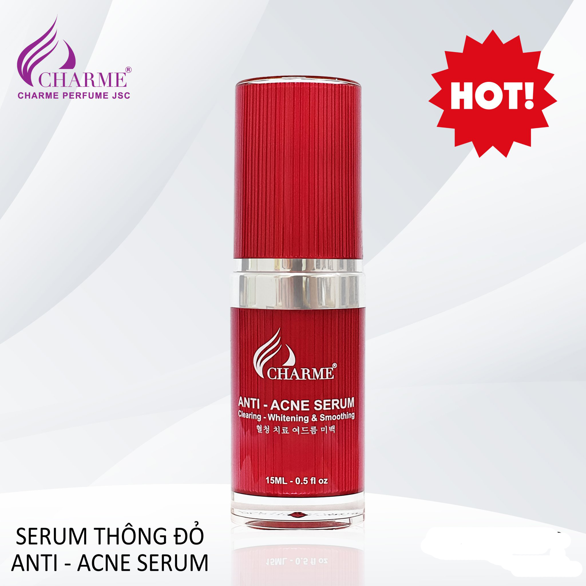 Serum Ngừa Mụn Trắng Da Charme Hàn Quốc 15ml