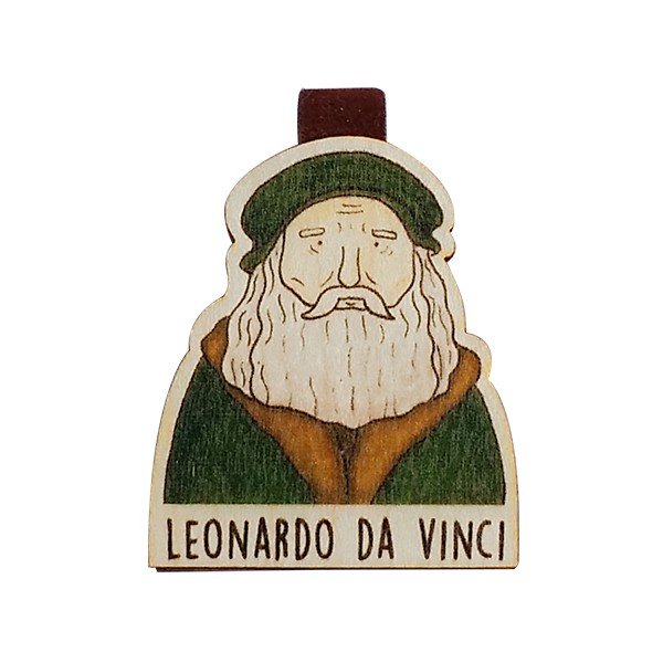 Bookmark gỗ nam châm Leonardo da Vinci