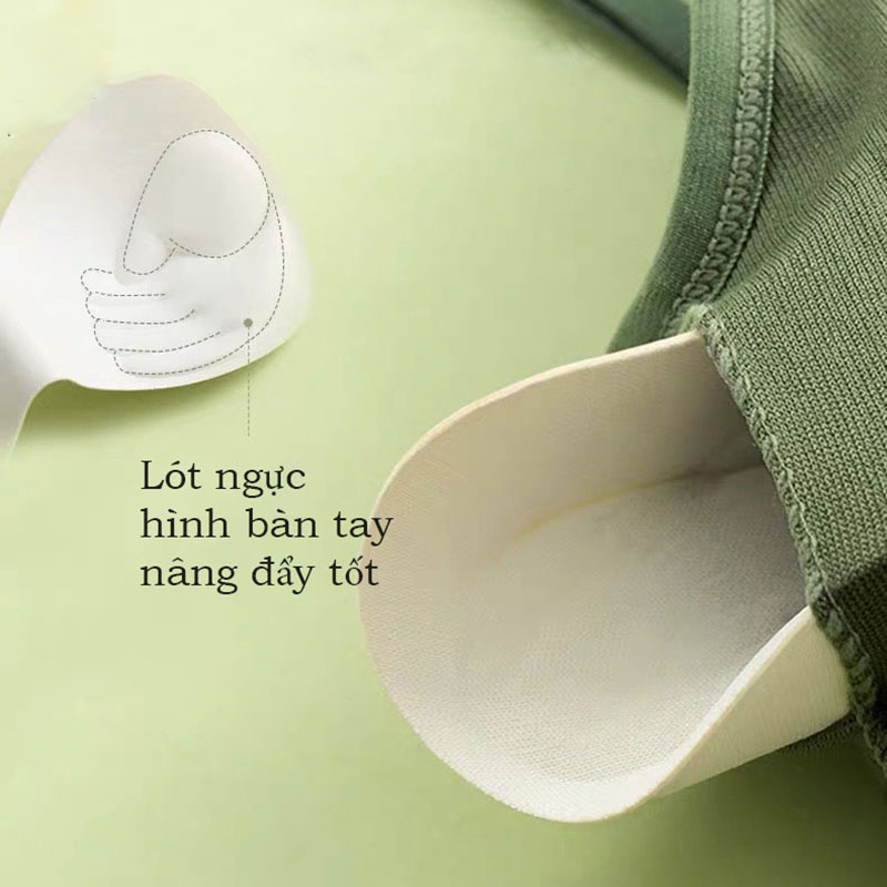 Combo 3 Áo Bra Gym/Yoga Bra thể thao dáng crotop 2 dây Sexy Co Dãn 4 Chiều Chất Liệu Cotton Đũi Mềm Mại và Thoáng Mát, giao màu ngẫu nhiên_JE204