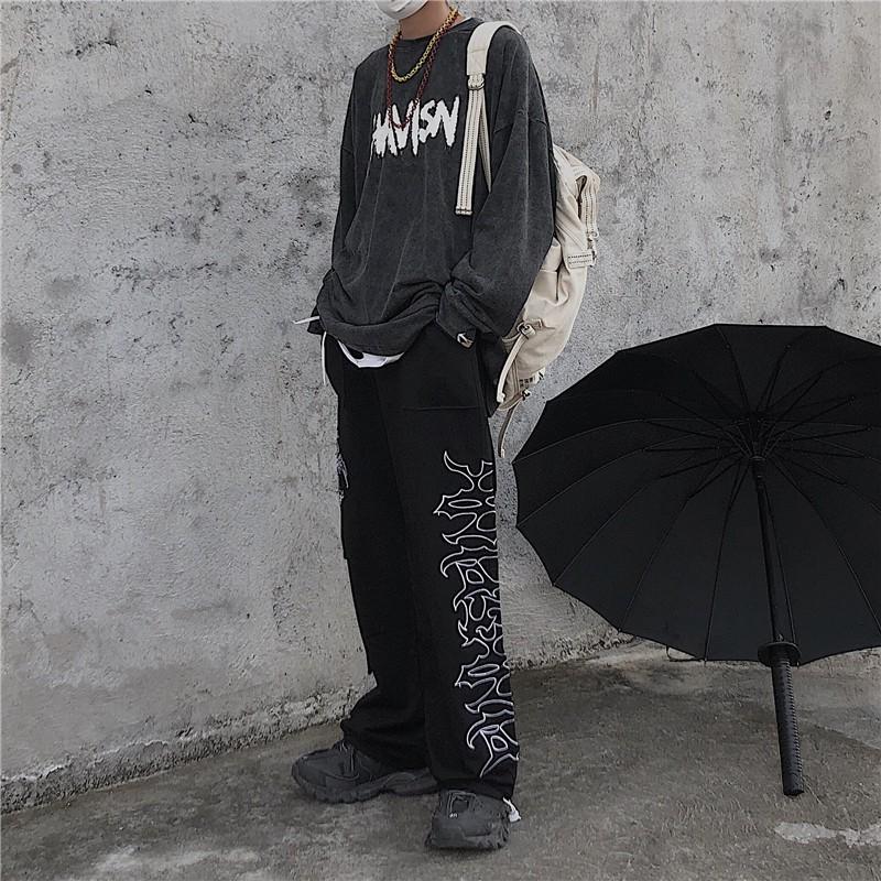 Áo thun dài tay ulzzang unisex xám mới
