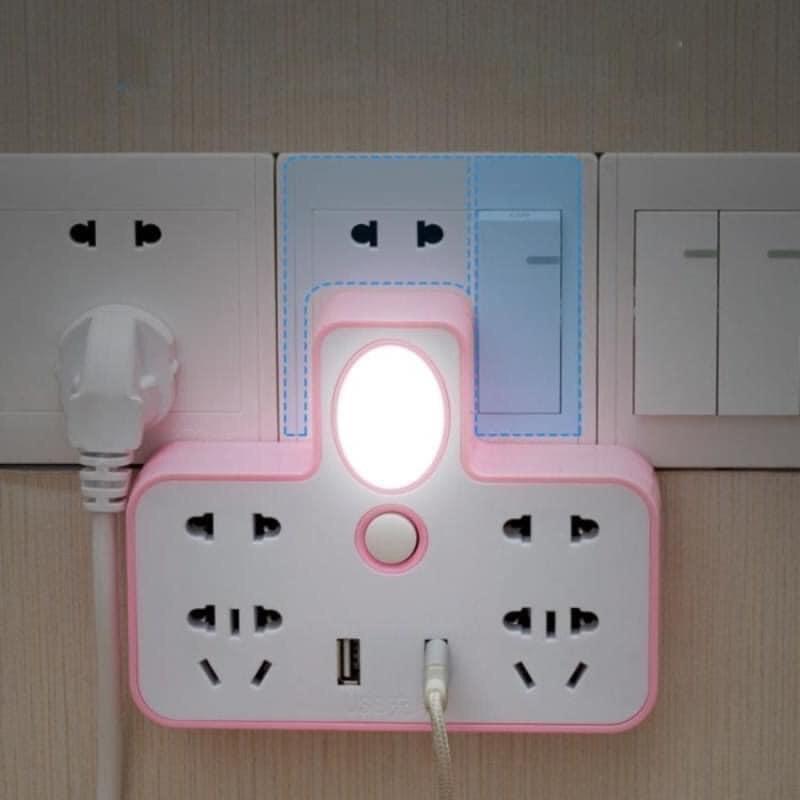 Ổ ĐIỆN CHIA CÓ ĐÈN LED VÀ CỔNG SẠC USB TIỆN DỤNG GIÁ RẺ
