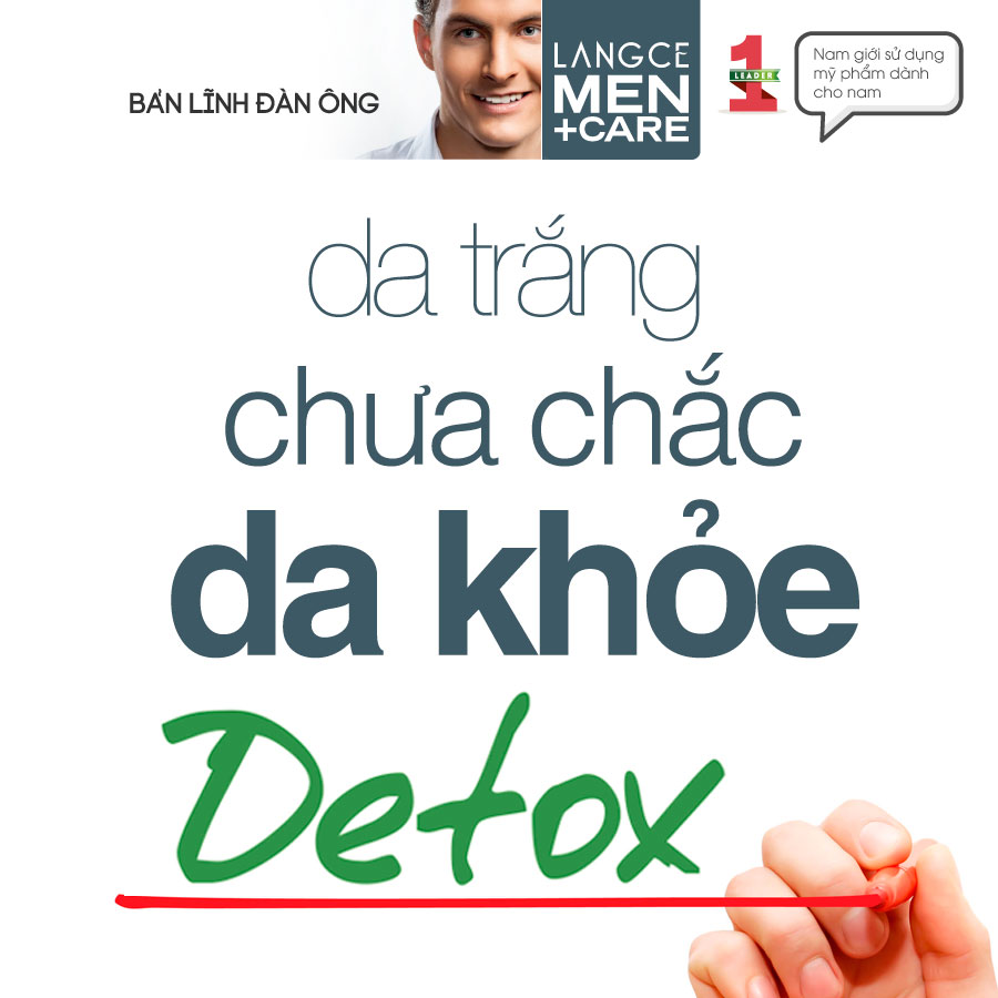 SERUM TOTAL BEAUTY COLLAGEN+ TẢO BIỂN XANH - NIGHT DETOX - THANH LỌC ĐỘC TỐ SE KHÍT LỖ CHÂN LÔNG 12ml LANGCE dành cho Nam