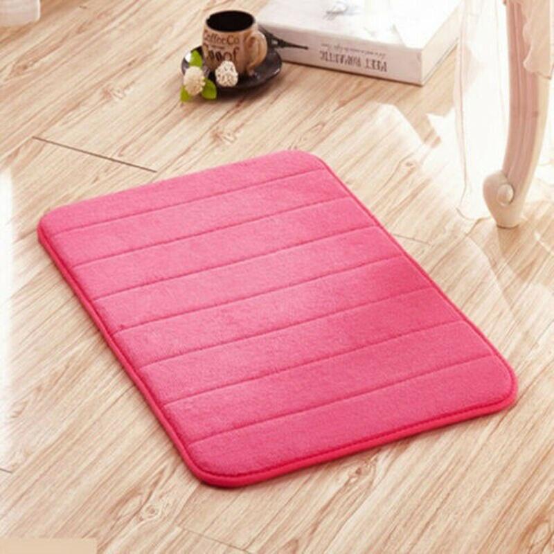 Hot Bath Mat Super Absorbent Bathroom Carpets Rugs Soft Memory Foam Floor Mat Bath Bathroom Bedroom Toilet Floor Shower Rug
