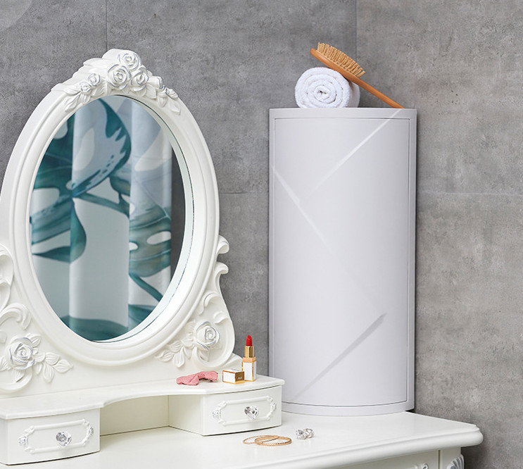 Kệ để góc bàn, góc nhà tắm tiết kiệm không gian 3 tầng, xoay 90 độ