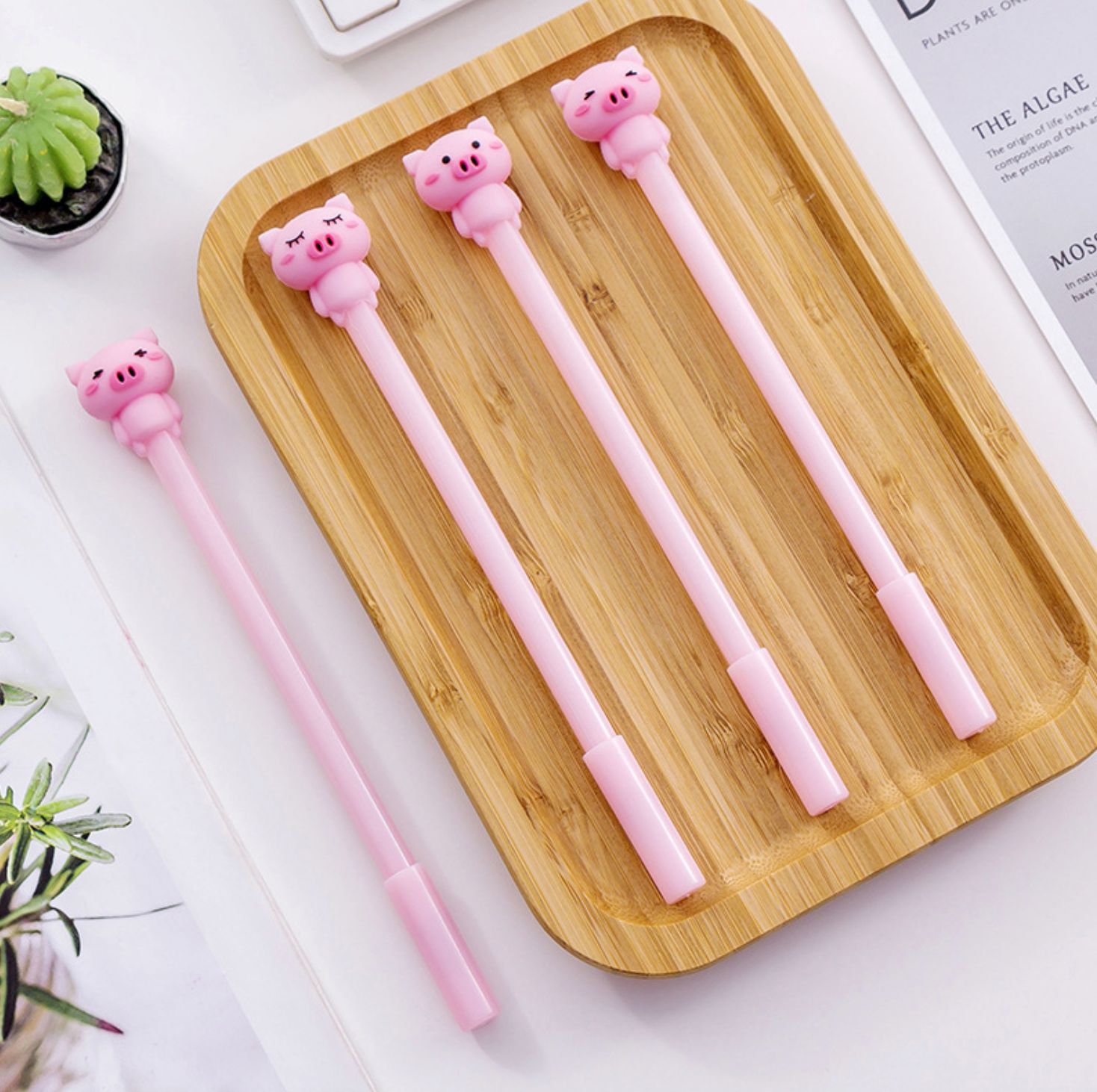 Bút Bi Viết Hình Heo Mập Siêu Dễ Thương - Bút Mực Đen