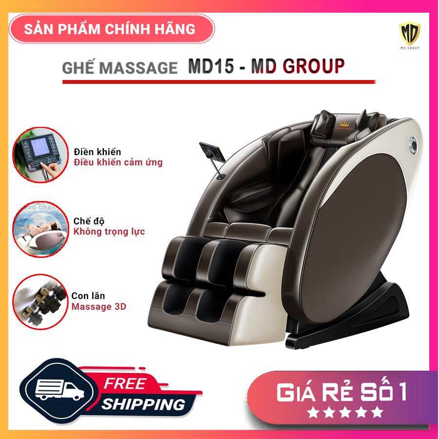 Ghế Massage Toàn Thân MD15 - MD Group - Thiết Lập nhiều bài tập massage tự động, kết hợp hệ thống túi khí toàn thân đem lại cảm giác thư giãn thoải mái