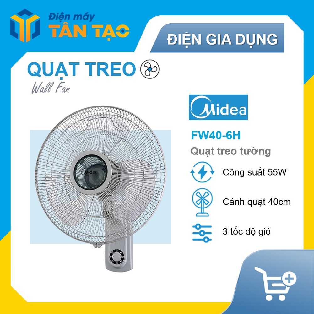 Quạt Treo Tường Midea FW40-6H (55W) - Hàng chính hãng