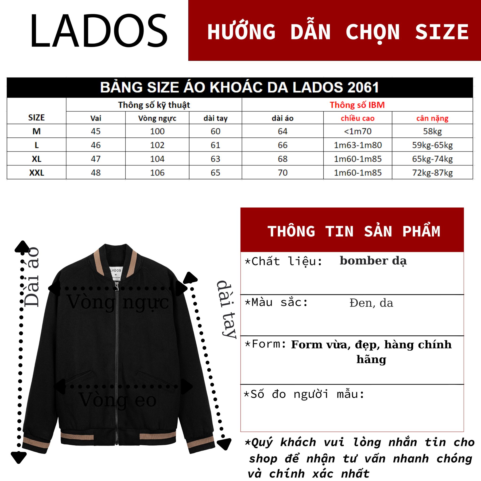 Áo dạ bomber nam form Hàn cao cấp lót dù LADOS 2075 lót dù, túi trong rộng rãi, sang trọng