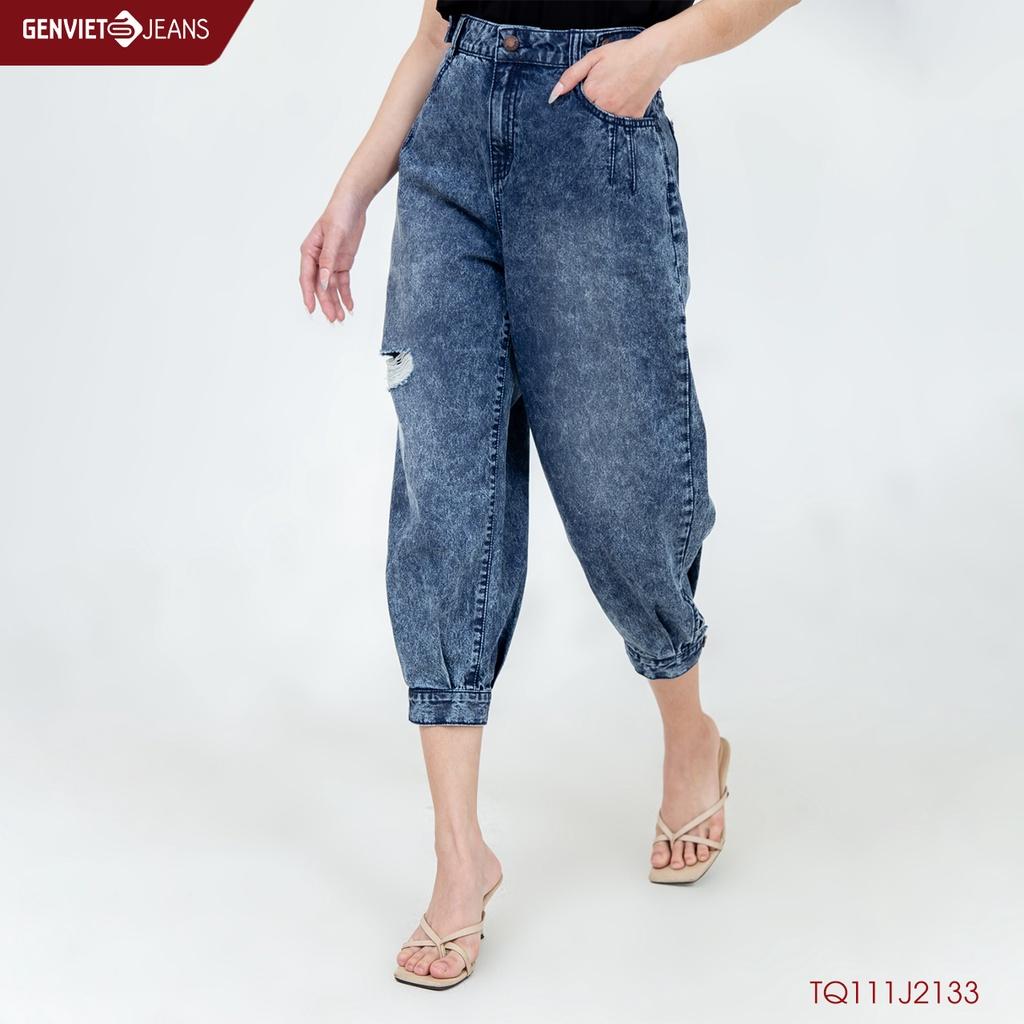 Quần Jeans Nữ Jogger GENVIET TQ111J2133