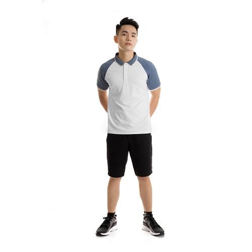 Áo polo nam ráp lăng phối bo sọc cotton cá sấu cổ bẻ tay ngắn PL07