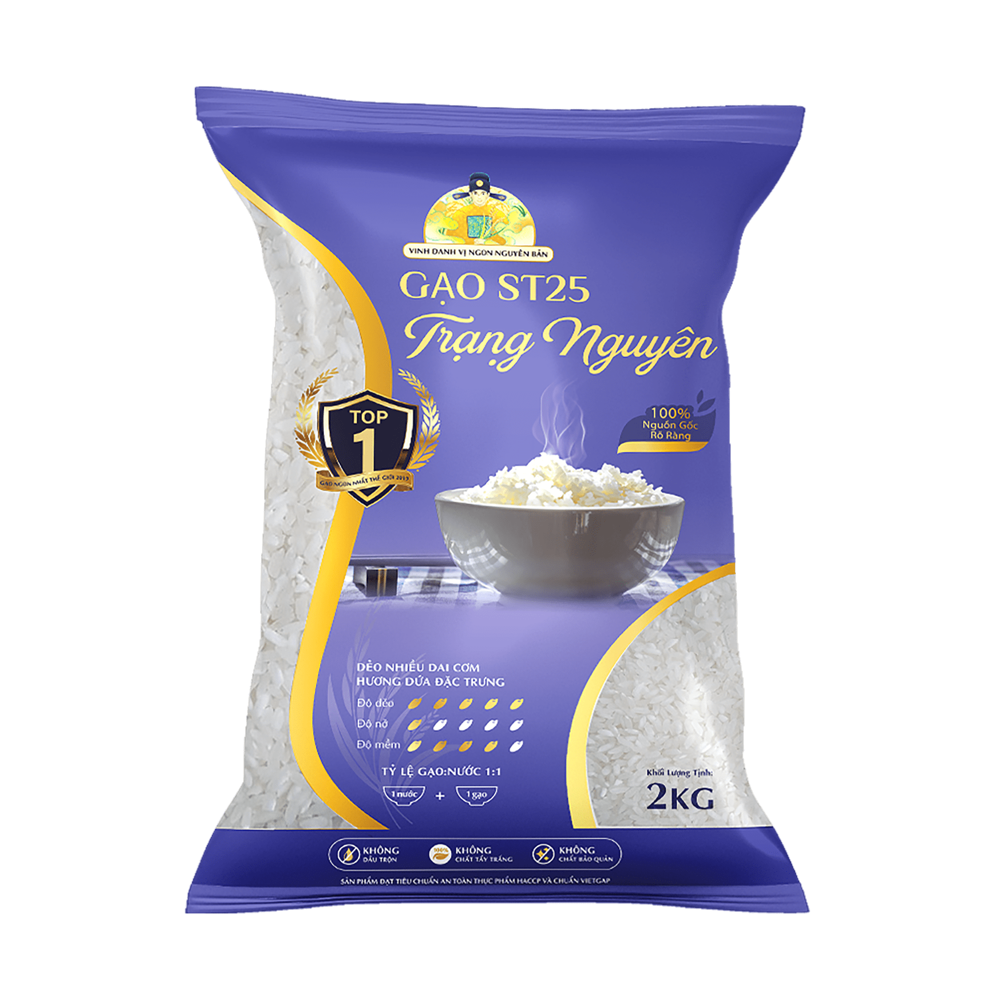 Gạo Đặc Sản ST25 Trạng Nguyên – Dẻo nhiều, dai cơm, thơm dứa - Chuẩn HACCP, VietGAP