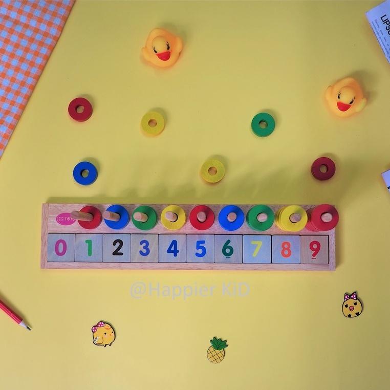 Đồ chơi gỗ Học đếm bậc thang Winwintoys - Giáo cụ tiền tiểu học, hỗ trợ học đếm số và phép tính