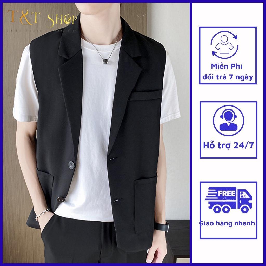 Gile nam cổ vest, Gile nam nữ cộc tay, chất liệu Polyester dáng suông không nhăn, không nhàu, không phai màu, mã N47