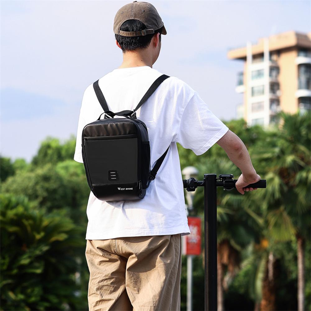 WEST BIKING 7.3L Bike Handlebar Bag Waterproof Bicycle Front Bag Cycling Basket Bag Scooter Handlebar Bag with Water Bottle Holder