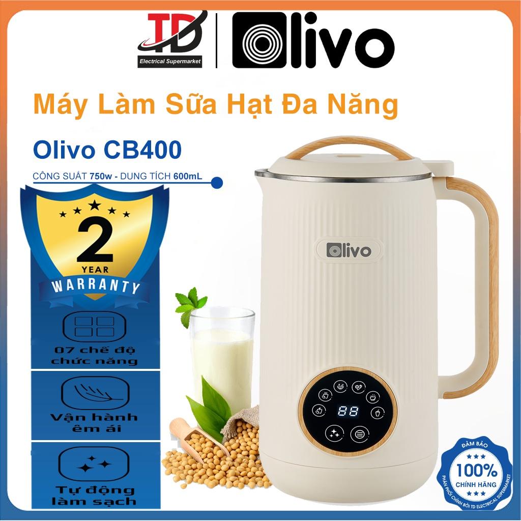 Máy Làm Sữa Hạt Đa Năng Olivo Cb400, 750W-600ml, Vận Hành Êm Ái, Hàng Chính Hãng