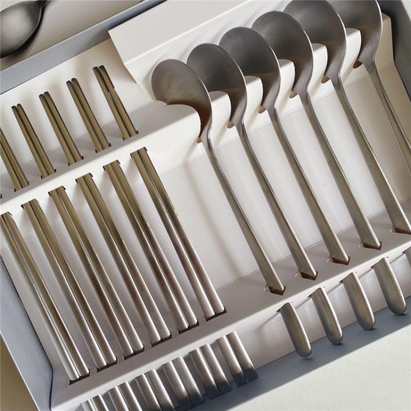 BỘ 6 ĐŨA 6 MUỖNG INOX KHÁNG KHUẨN 304 CAO CẤP KÈM HỘP ĐỰNG SANG TRỌNG