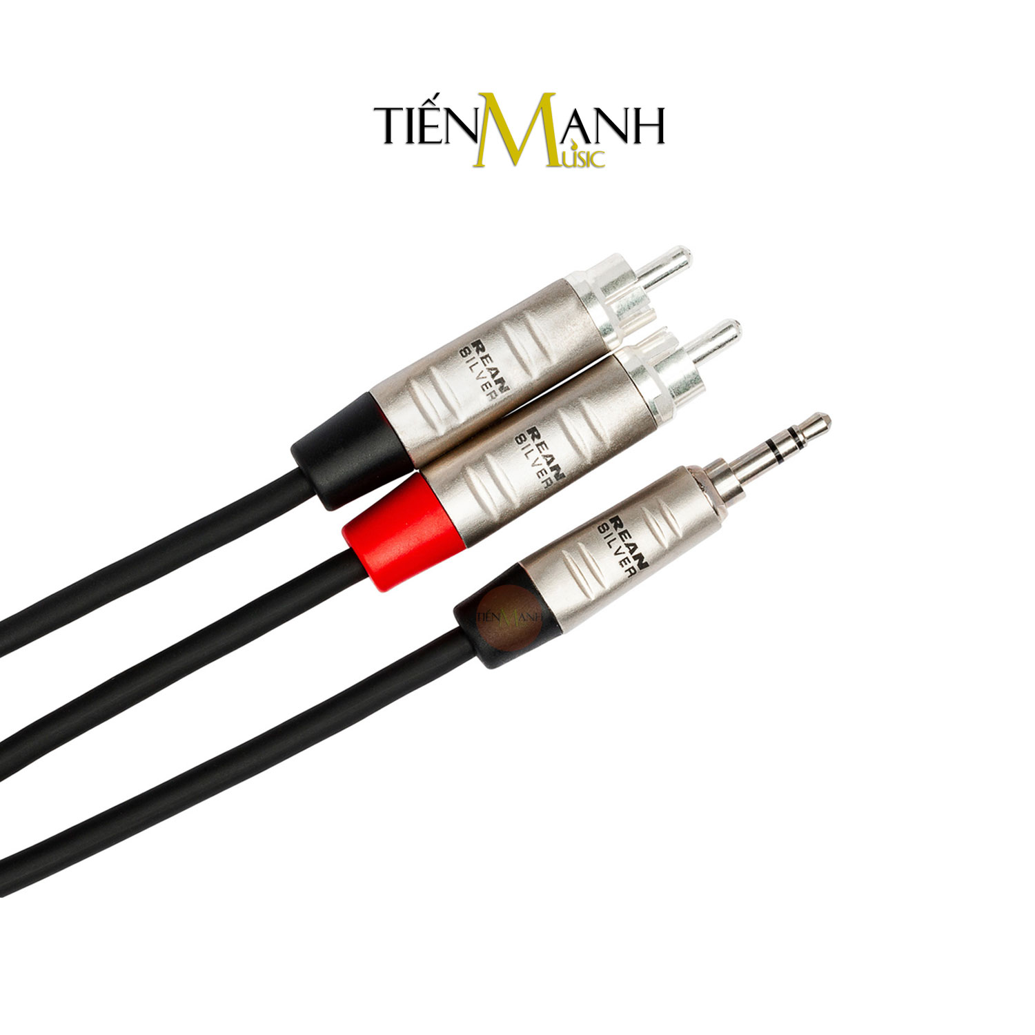 Dây Cáp Chia Tín Hiệu Chữ Y Hosa REAN Pro Đầu 3ly Stereo TRS Sang 2 Hoa Sen RCA HMR-003Y, HMR-006Y, HMR-010Y Cable 2RCA Hàng Chính Hãng - Kèm Móng Gẩy DreamMaker