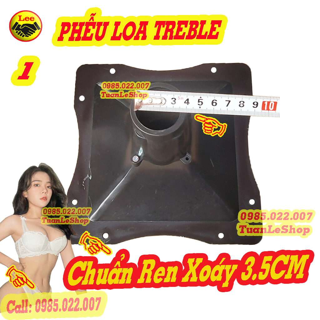 01 PHỄU LOA TREBLE HỎA TIỄN 19X19CM – HỌNG LOA TREP 19X19 – GÁI 01 PHEU