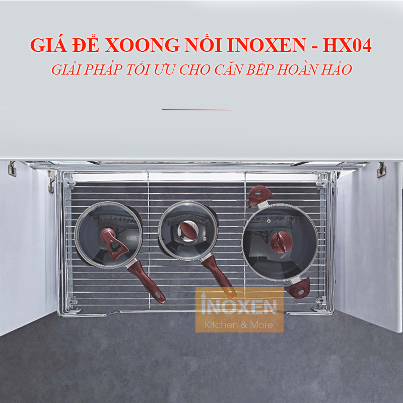 Kệ để nồi chảo gầm tủ bếp BT30480 INOXEN