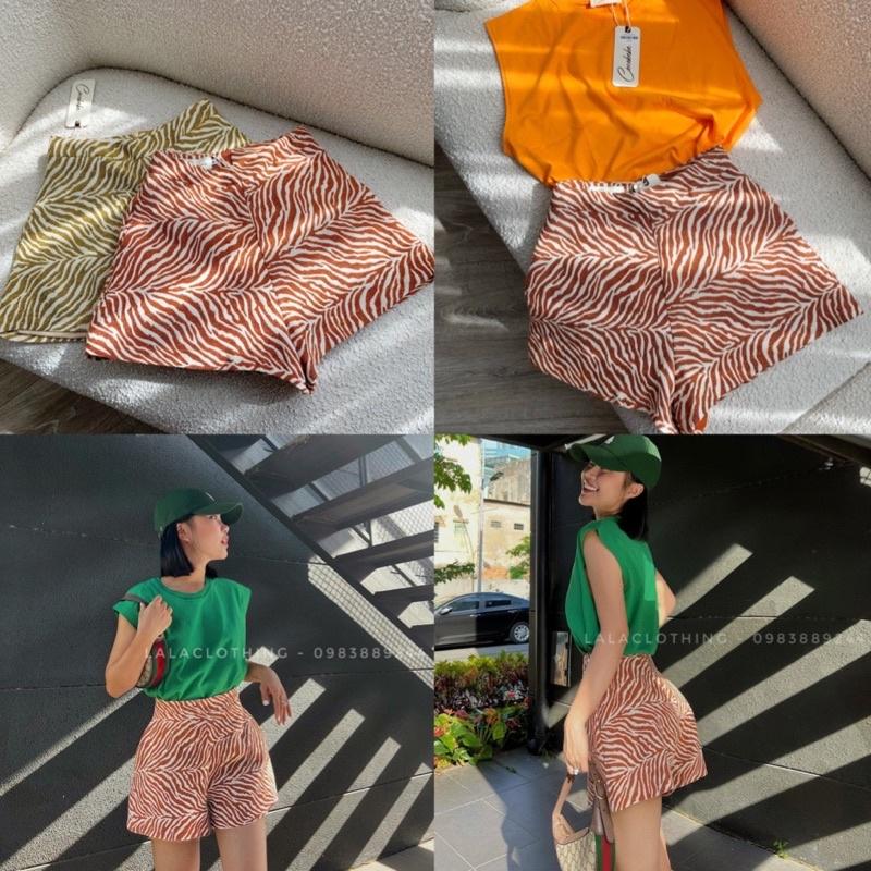 Quần short nữ hoạ tiết Lalaclothing