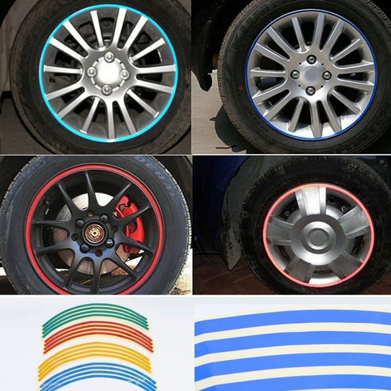 Miếng dán phản quang trang trí bánh xe 14 " 18 " cho xe hơi