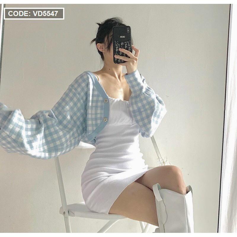 Đầm 2 dây kèm khoác tay dơi - VD5547
