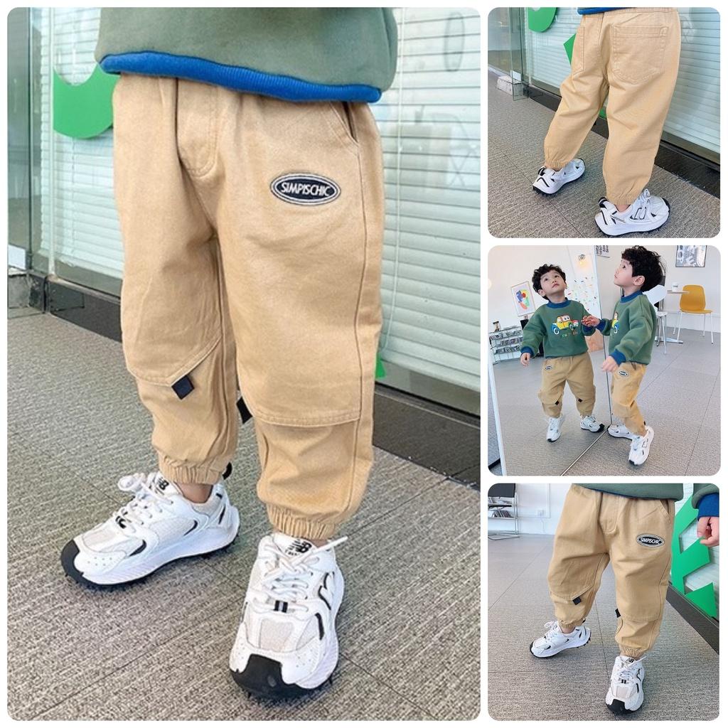 QK13 Size110-150 Quần Kaki bé trai, phong cách Hàn Quốc Thời trang trẻ Em hàng quảng châu