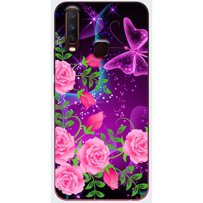 Ốp lưng dành cho Vivo Y15 mẫu Bướm tím