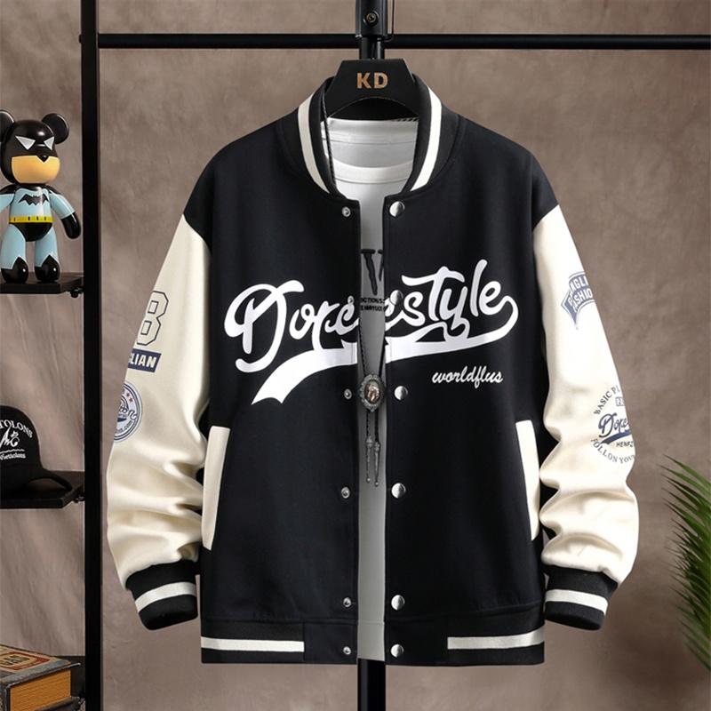 Áo Khoác Bomber Bóng Chày Unisex Nam Nữ Phối Hoạ Tiết Thêu Form Rộng Thời Trang Zenkonu AO KHOAC NAM 045V4