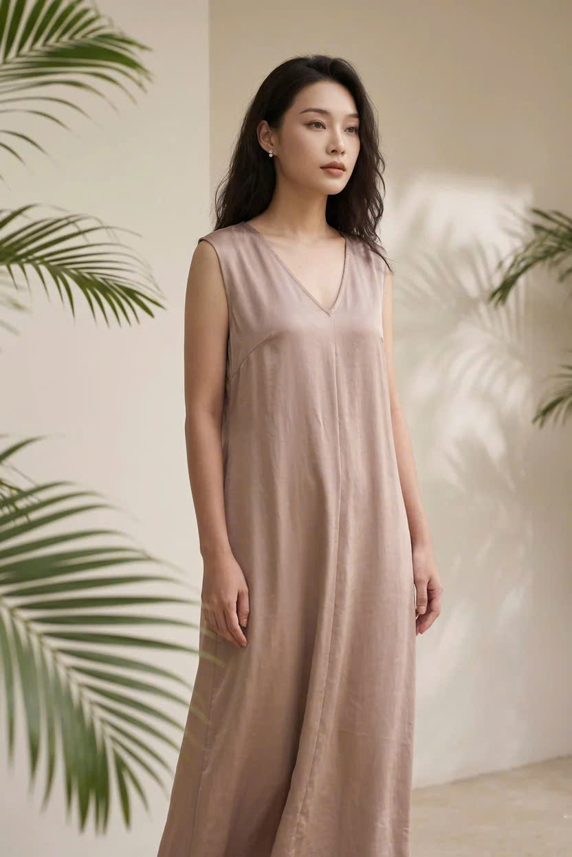 Đầm Maxi Dáng Suông Tencel Ánh Tức Dre202 Thời trang Hity