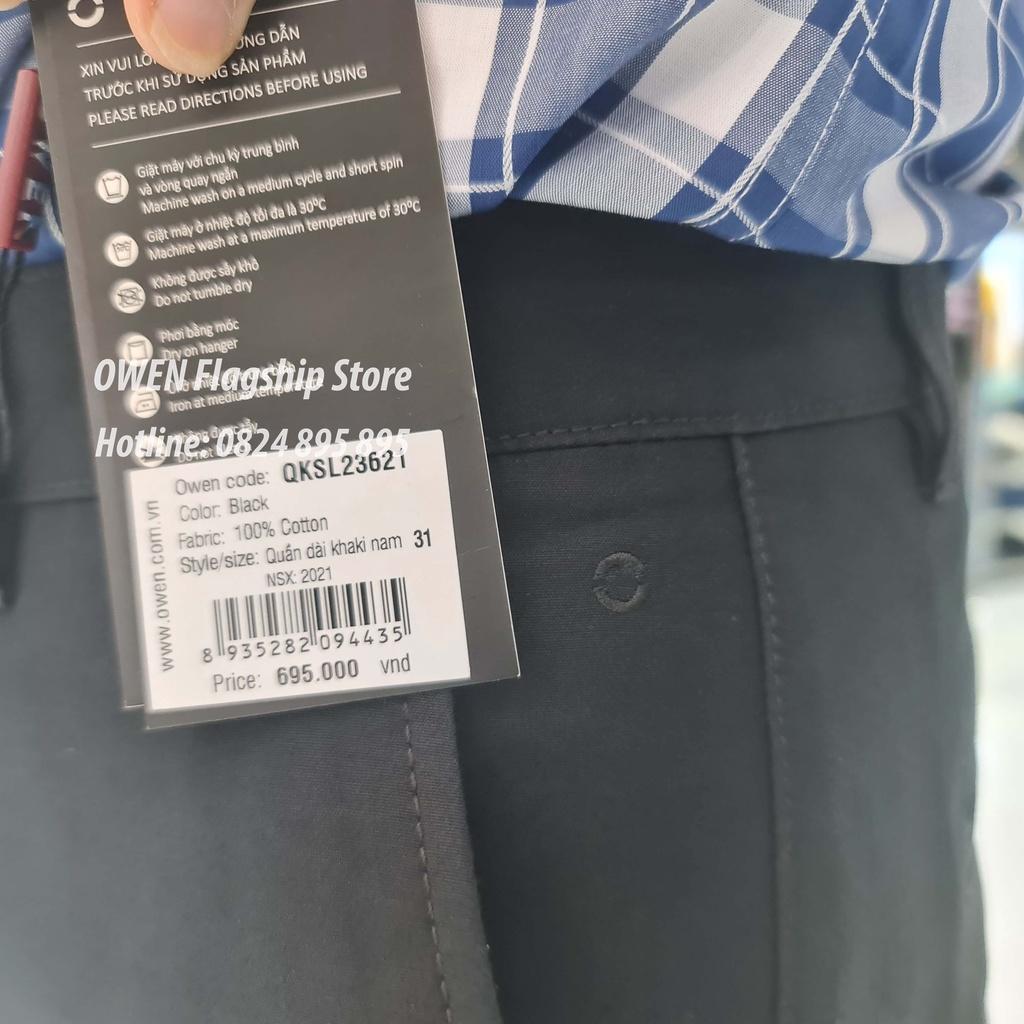 OWEN - Quần kaki nam 100% Cotton dáng SLIMFIT mã QKSL23621