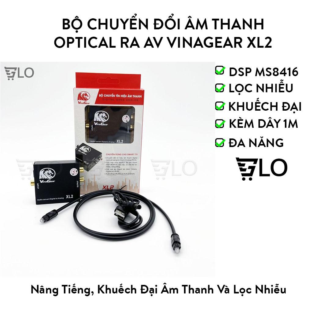 Bộ Chuyển Đổi Âm Thanh Optical Ra AV Vinagear XL2 Tặng Dây Quang 1m