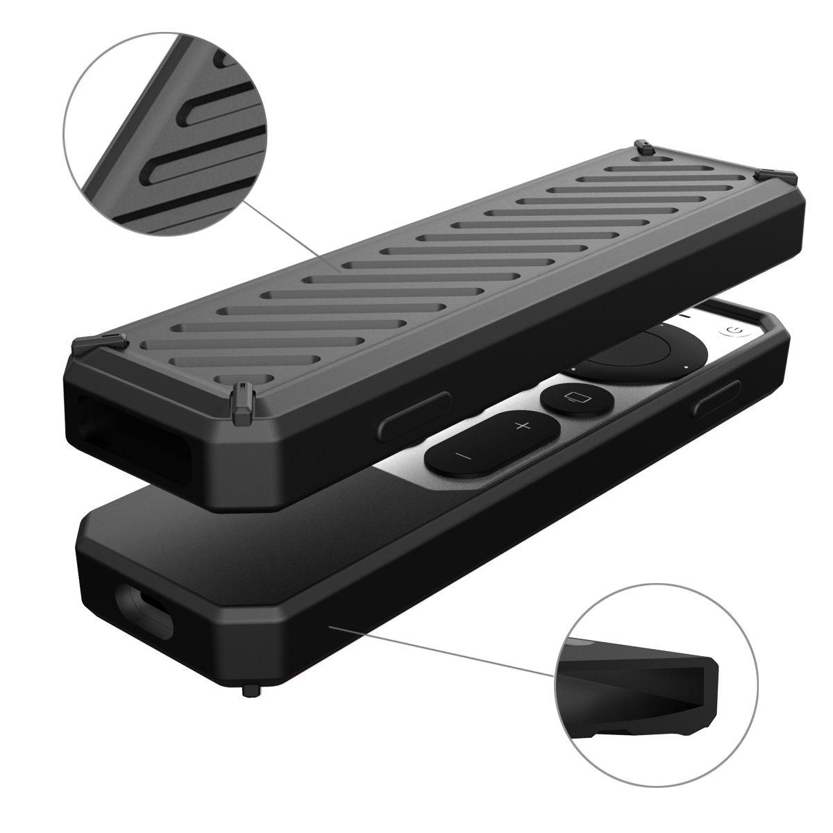Vỏ bảo vệ từ xa toàn bộ silicone cho Apple TV 4K Siri từ xa chống chống trượt chống trượt nắp mềm Vỏ bảo vệ từ xa